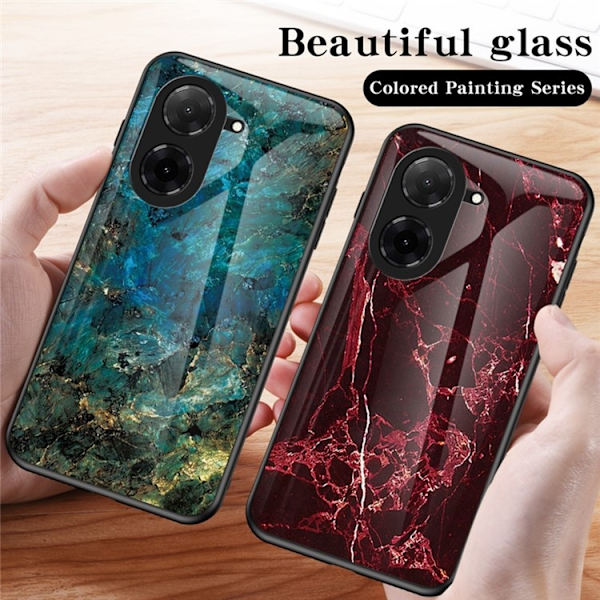 SKALO Xiaomi Redmi A5 4G Marmor Hærdet Glas TPU Cover - #3 Multicolor