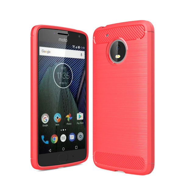 Stöttåligt Armor Carbon TPU-skal Moto G5 Plus Black