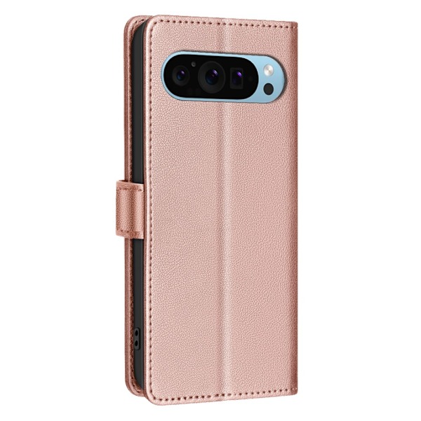 BINFEN COLOR Google Pixel 9/9 Pro Litchi Plånboksfodral Rosa guld