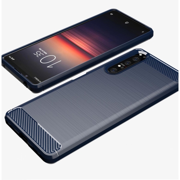 Stødsikker Armour Carbon TPU cover Sony Xperia 1 II - flere farver Grey