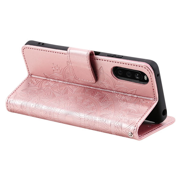 SKALO Sony Xperia 10 VI Mandala Plånboksfodral - Roséguld Rosa guld