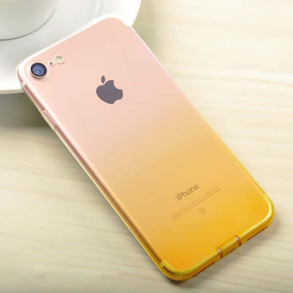 Gradientfarvet silikone TPU-cover til iPhone 7/8 - flere farver Black