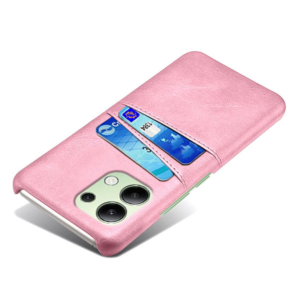 SKALO Xiaomi Redmi Note 13 4G PU-Läder Korthållare Skal - Roséguld Rosa guld