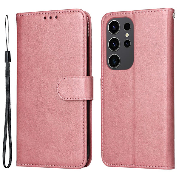 SKALO Samsung S24 Ultra PU-Läder Plånboksfodral - Fler färger Rosa