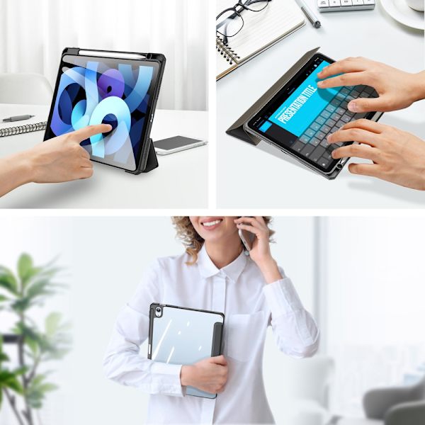 DUX DUCIS iPad Air (2020/2022) TOBY Series Trifold Fodral - Svart Svart
