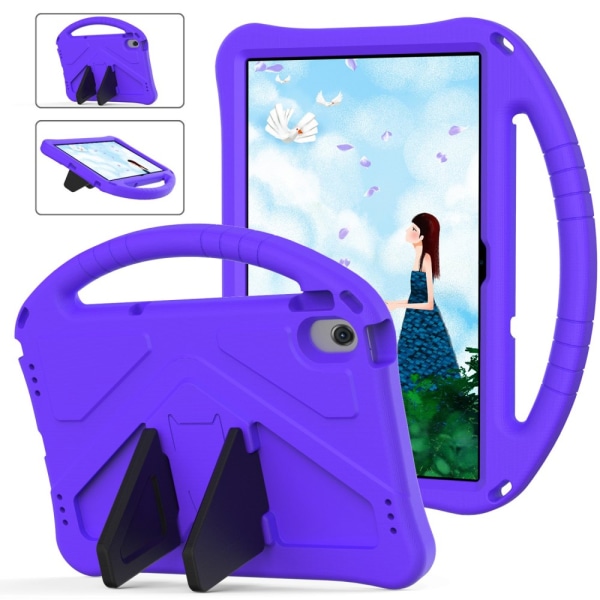 SKALO Lenovo Tab M10 Plus 10.6" (Gen 3) Lapsikuori kahvalla ja jalustalla - Violetti Purple