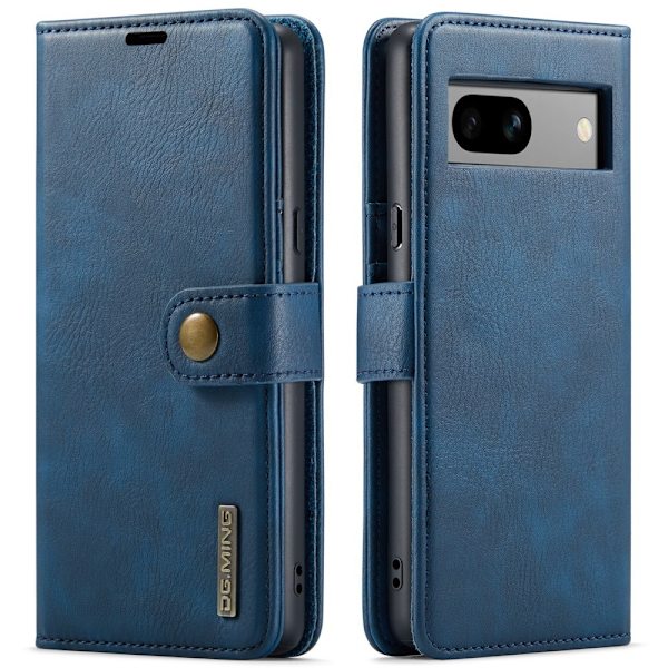 DG MING Google Pixel 8a 2-in-1 magneetti lompakkokotelo - Sininen Blue