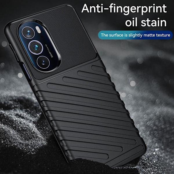 SKALO Motorola Edge 30 Pro Armor Thunder Skal - Svart Svart