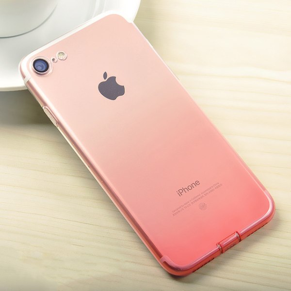 Gradienttivärinen silikoni-TPU-kotelo iPhone 7/8:lle - lisää värejä Cerise