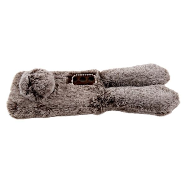 SKALO Samsung S24 3D Soft Furry Bunny Ears Suojakuori - Valkoinen White