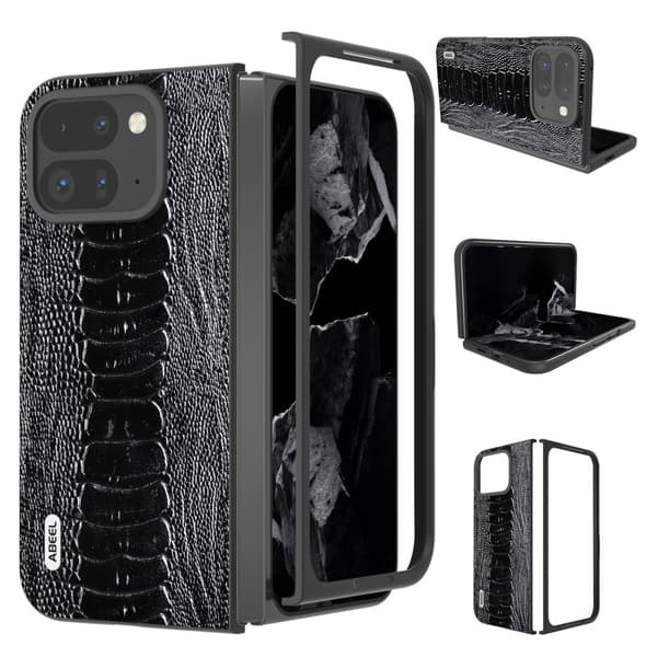 ABEEL Google Pixel 9 Pro Fold Crocodile Cover - Sort Black