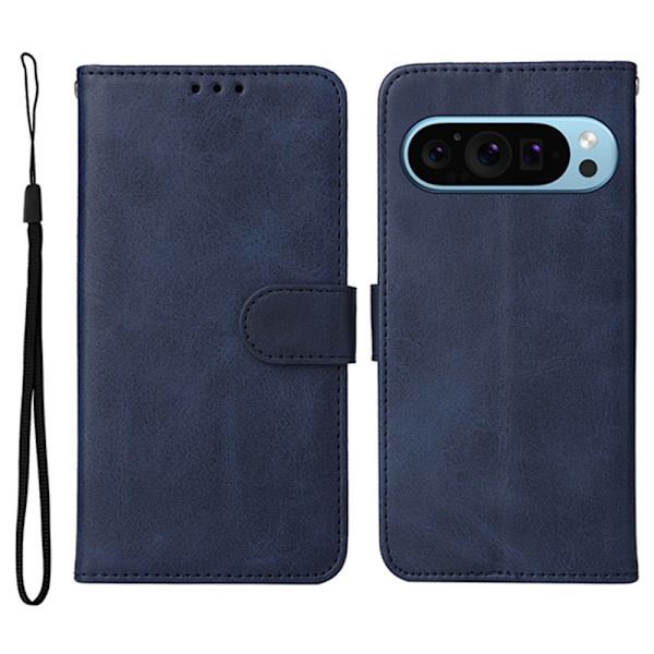 SKALO Google Pixel 9/9 Pro PU-nahkainen Lompakkokotelo - Valitse väri Blue