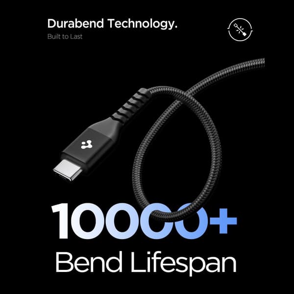 Spigen EB10010CCA Essential USB-C-kabel 100W 1m - Sort Black
