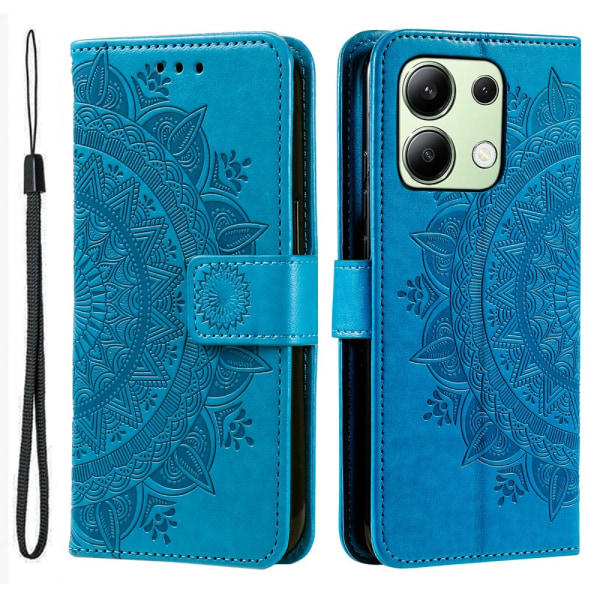 SKALO Xiaomi Redmi Note 13 4G Mandala Plånboksfodral - Blå Blå