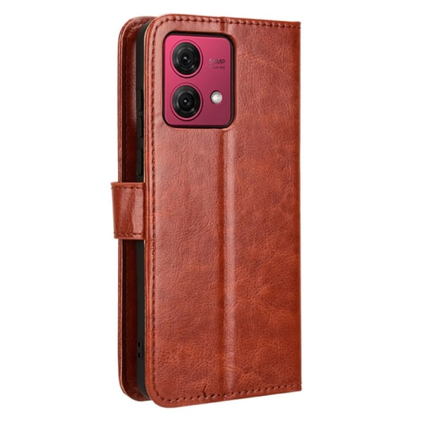 SKALO Motorola Moto G84 5G Flip Cover m. pung i PU-læder - Brun Brown