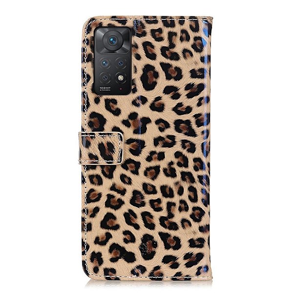 SKALO Xiaomi Redmi Note 11 Pro Leopardmønstret pungetui i PU-læder Multicolor