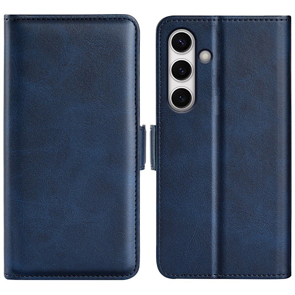 SKALO Samsung S24 FE Premium Wallet Flip Cover - Blå Blue