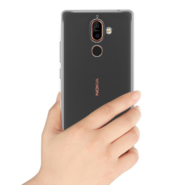 Gennemsigtigt silikone TPU cover til Nokia 7 Plus Transparent