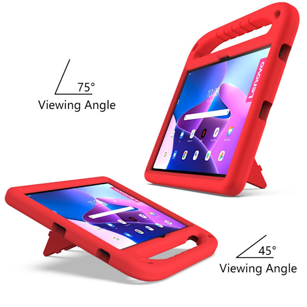 SKALO Lenovo Tab P11 Gen 2 Barnskal med handtag och ställ - Röd Röd