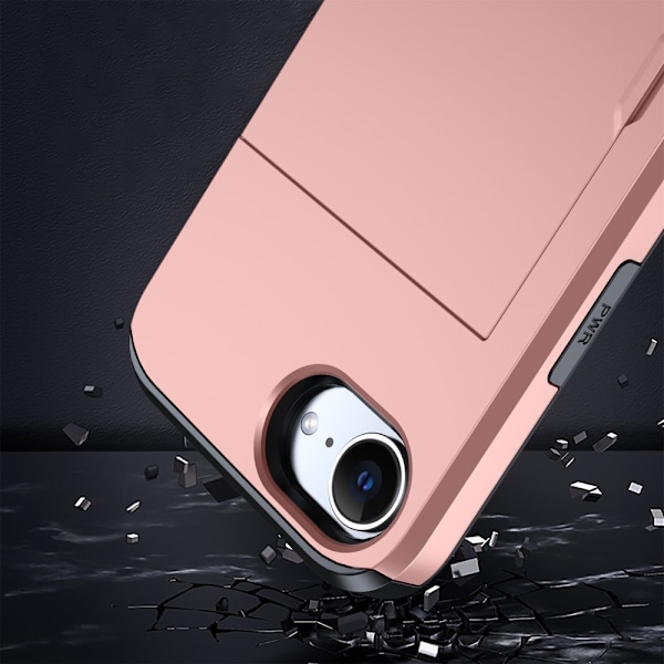 SKALO iPhone 16e Armor Korttikotelo Suojakuori - Sininen Blue
