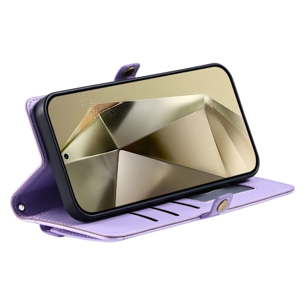 SKALO Samsung S24 FE PU-Läder Envelope Plånboksfodral - Lila Lila