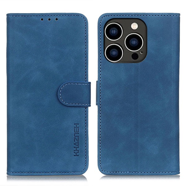 SKALO iPhone 15 Pro Max KHAZNEH Plånboksfodral i PU-Läder - Blå Blå