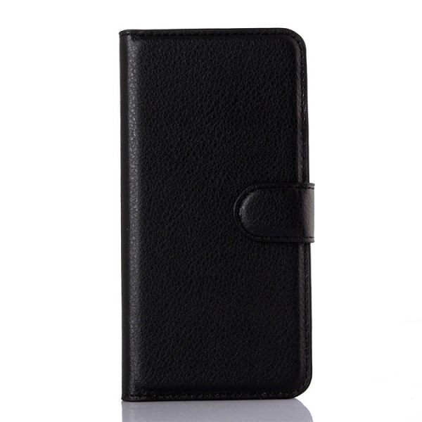 Plånboksfodral i PU-Läder Rundad Flärp till iPhone 6/6S - fler f Svart