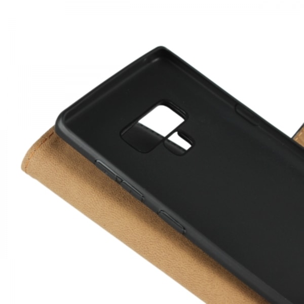 Plånboksfodral Äkta Skinn Samsung Note 9 - fler färger Brun