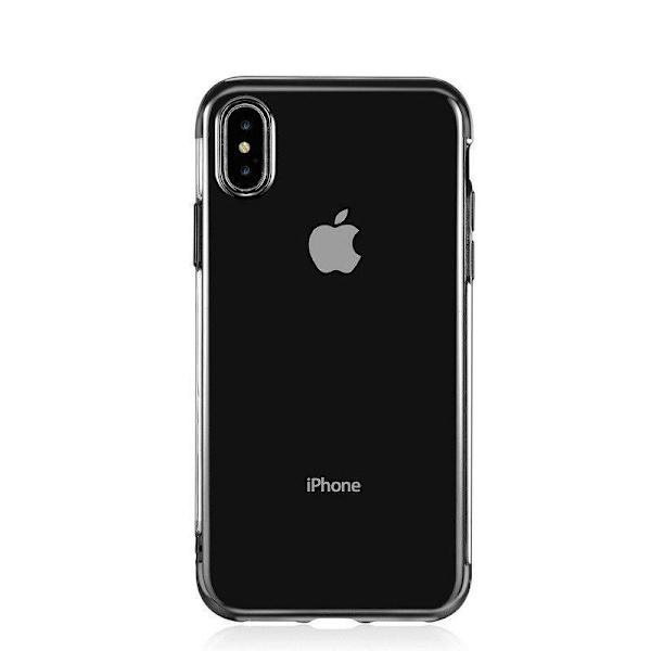 Design TPU-skal Electro Plating till iPhone X/Xs - fler färger Svart