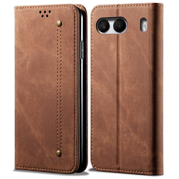 SKALO OnePlus Nord 4 Jeans Flip Cover - Brun Brown