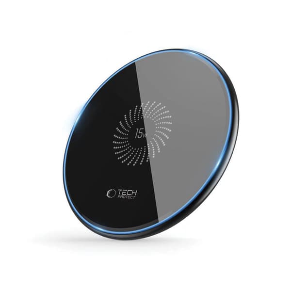 Tech-Protect QI15W-C1 trådløs oplader Qi 15W USB-C - Sort Black