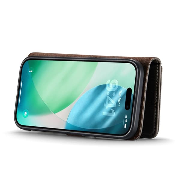 DG MING iPhone Air 2-i-1 Magnet Plånboksfodral - Grå grå