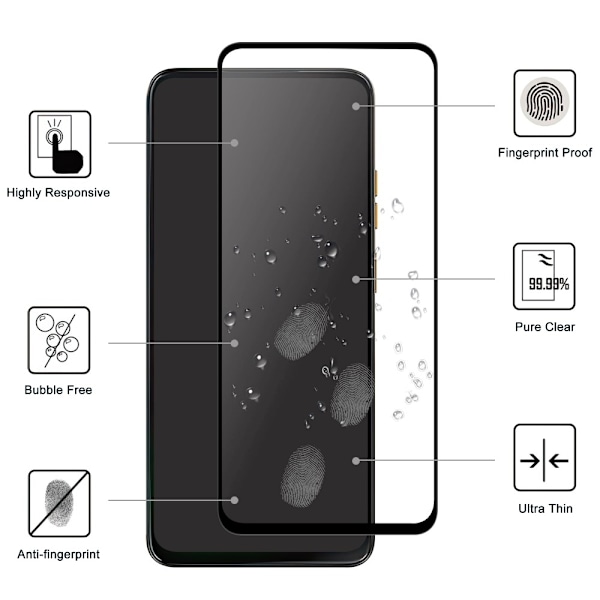 2-PACK SKALO Motorola Moto G15 Power Heltäckande Skärmskydd Härdat Glas - Svart Svart