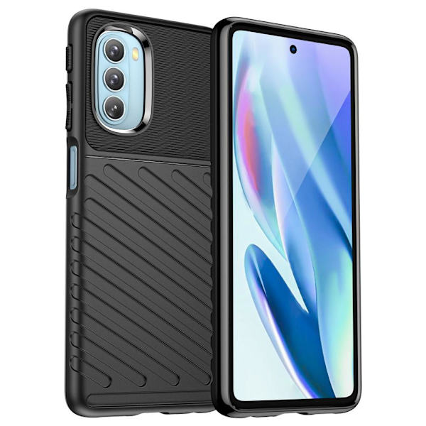 SKALO Moto G51 Armor Thunder Skal - Svart Black