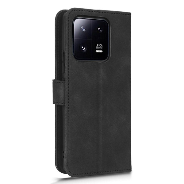 SKALO Xiaomi 13 Pro 5G Matt PU-læderpungetui - Sort Black