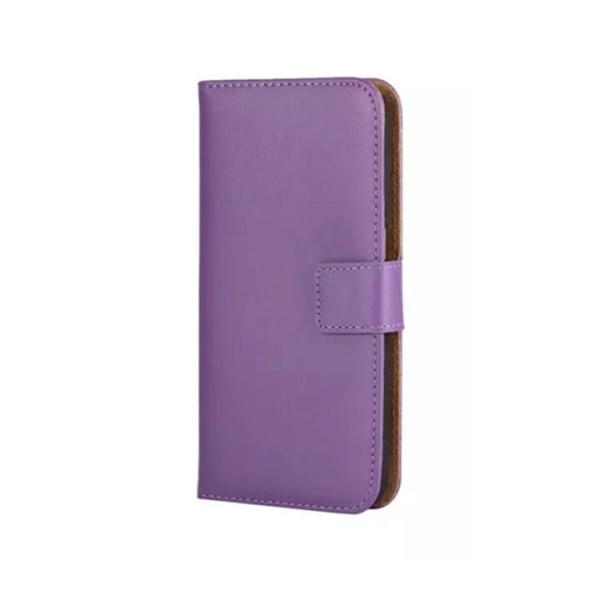 SKALO iPhone 11 Pro Flip Cover m. Pung i Ægte Læder - Vælg farve Purple