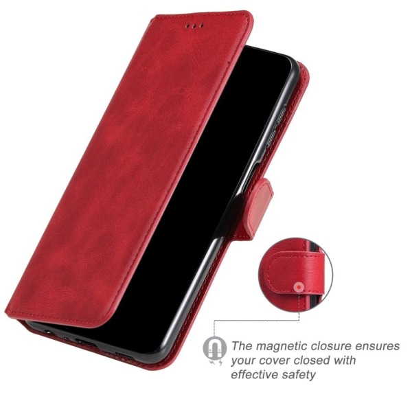 SKALO Samsung A13 5G Classic Lompakkokotelo - Punainen Red