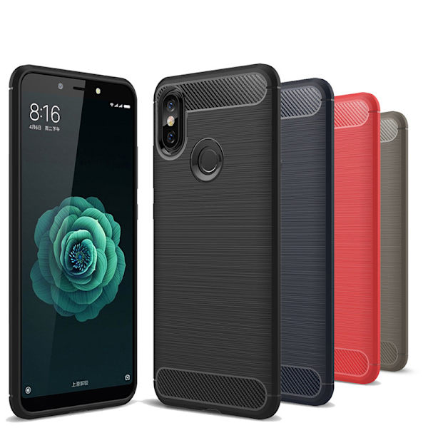 Stöttåligt Armor Carbon TPU-skal Xiaomi Mi A2 - fler färger Blå