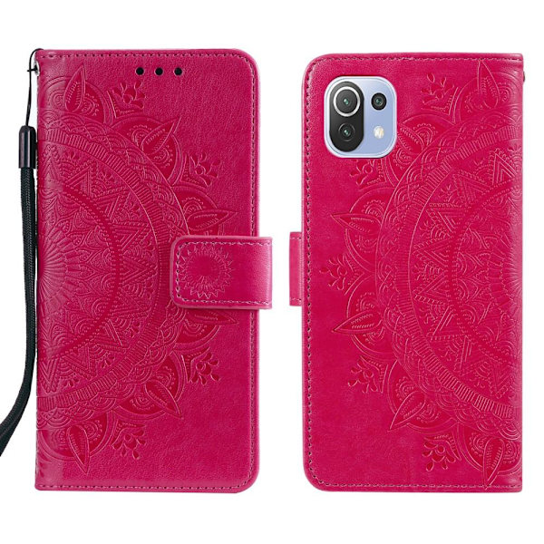SKALO Xiaomi Mi 11 Lite Mandala Plånboksfodral - Cerise Cerise