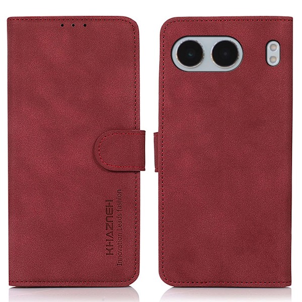 SKALO OnePlus Nord 4 KHAZNEH Pungetui i PU-læder - Rød Red