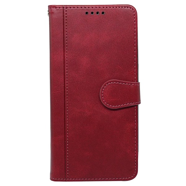 SKALO iPhone 16 Pro Flip Cover m. pung i PU-læder - Rød Red