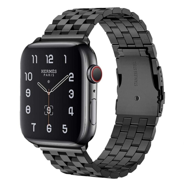 SKALO Nelikulmainen Teräsranneke Apple Watch 38/40/41mm - Valits Black
