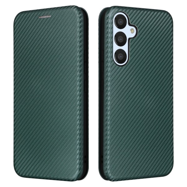SKALO Samsung A54 5G Carbon Fiber Plånboksfodral - Grön Grön