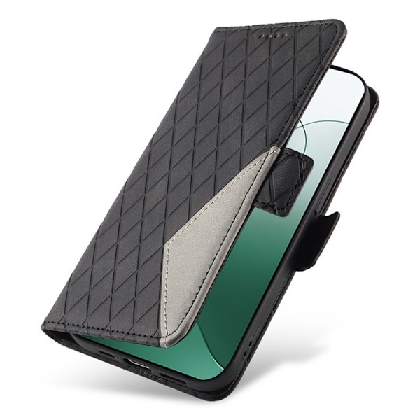 SKALO Xiaomi 14 5G Tikattu Lompakko - Musta Black