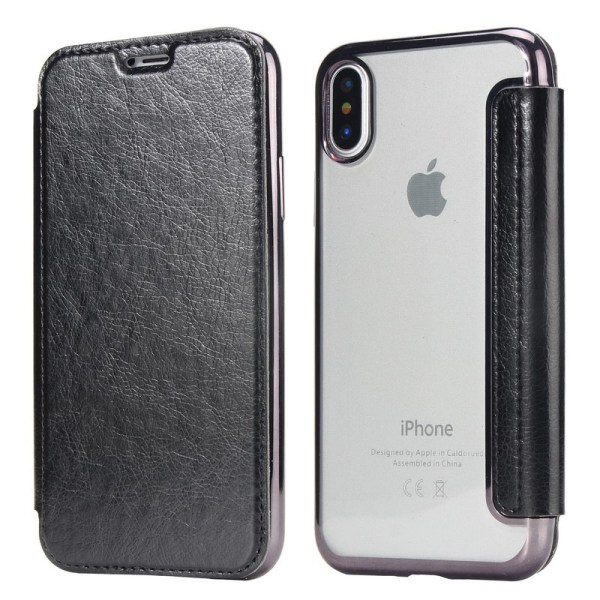 iPhone X / XS Lompakkokotelo TPU Erittäin ohut muotoilu - enemmän värejä Black