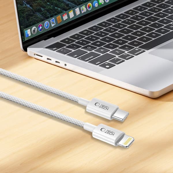 Tech-Protect Ultraboost Lite Lightning-kabel USB-C till Lightning 27W 1m - Cool Grey grå