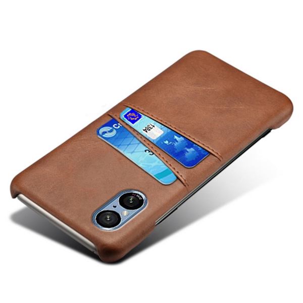 SKALO Sony Xperia 5 V PU-nahkainen Korttikotelo - Ruskea Brown