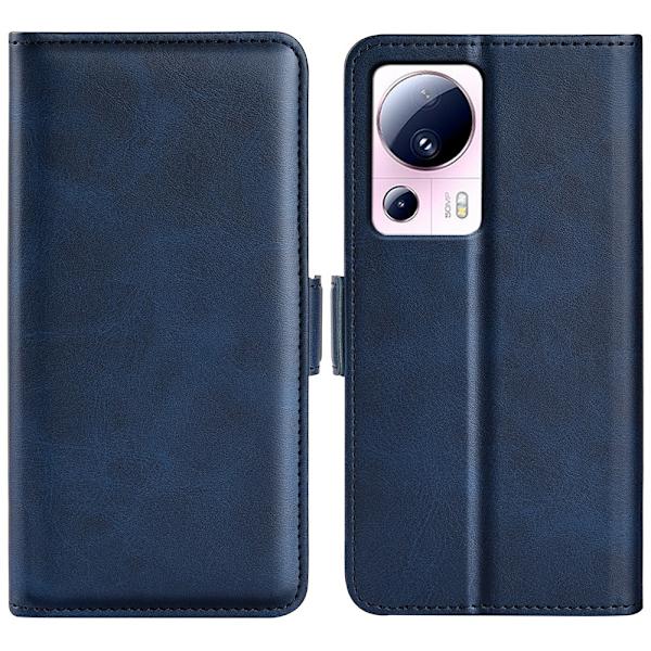 SKALO Xiaomi 13 Lite Premium Wallet Flip Cover - Blå Blue