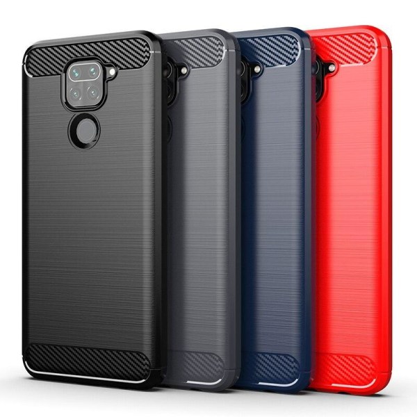 Iskunkestävä Armor Carbon TPU-kotelo Xiaomi Redmi Note 9 - enemmän väriä Red