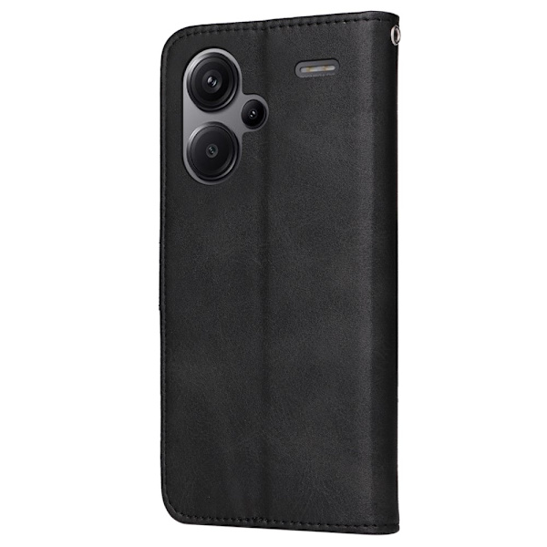 SKALO Xiaomi Redmi Note 13 Pro+ PU-Läder Plånboksfodral - Fler färger Svart
